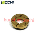 Golden Steel Pressure Foot Disk Insert with Slotted Used for PCB CNC Hitachi Machines OEM Available